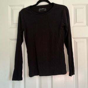 Eddie Bauer Black Long Sleeve Shirt, size medium